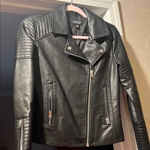 Topshop Black Leather Jacket